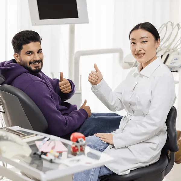 Happy patient at Shakoor Dental Clinic