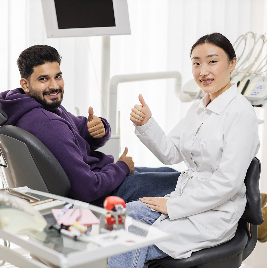 Happy patient at Shakoor Dental Clinic